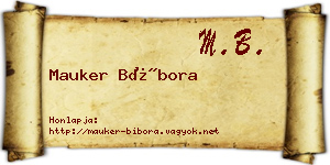 Mauker Bíbora névjegykártya